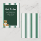 Tennis Bear Baby Shower Books For  Informatiekaartje (Voorkant / Achterkant)