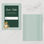 Tennis Bear Baby Shower Diaper Raffle Informatiekaartje (Voorkant / Achterkant)