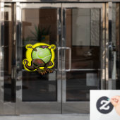 Tennis Beast Window Cling Raamsticker (Kantoordeur)
