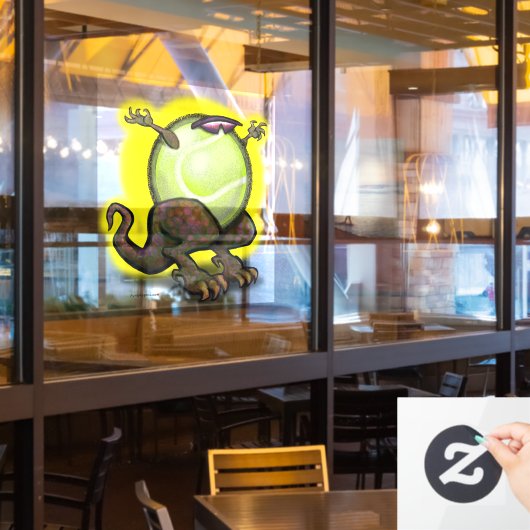 Tennis Beast Window Cling Raamsticker (Restaurant Raam)