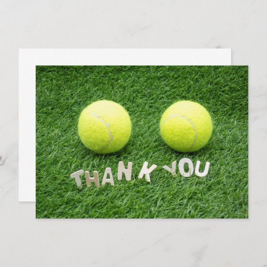 Tennis Bedankkaart (Voorkant / Achterkant)