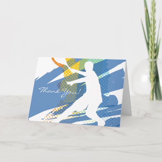 Tennis bedankkaart met mooi design (Voorkant)