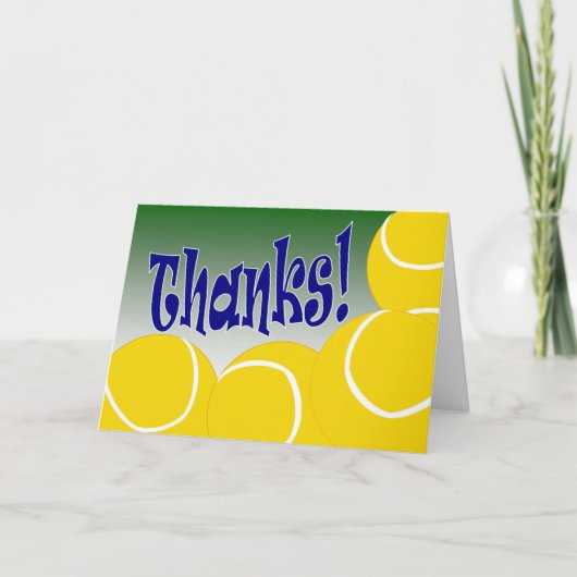 Tennis, bedankt! bedankkaart (Voorkant)