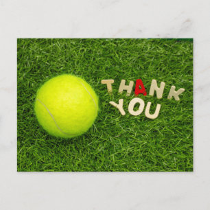 Tennis bedankt briefkaart