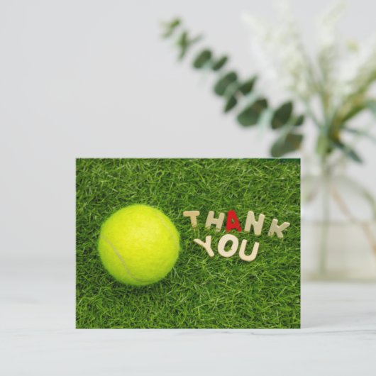Tennis bedankt briefkaart (Staand voorkant)