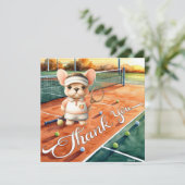 Tennis bedankt dat je waterverf voor racket en bal (Staand voorkant)