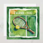 Tennis bedankt dat je waterverf voor racket en bal (Voorkant / Achterkant)