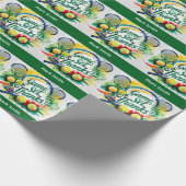 Tennis Bedankt feest met racket en bal Cadeaupapier (Hoek)