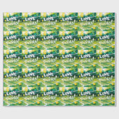 Tennis Bedankt feest met racket en bal Cadeaupapier (Vlak)