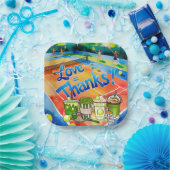 Tennis Bedankt feest met racket en bal Papieren Bordje (Feest)