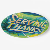 Tennis Bedankt feest met racket en bal Papieren Bordje (Gekanteld)