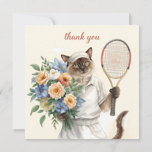 Tennis Bedankt kat voor kattenliefhebbers (Voorkant)
