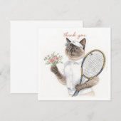 Tennis Bedankt kat voor kattenliefhebbers (Voorkant / Achterkant)