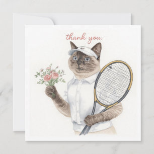 Tennis Bedankt kat voor kattenliefhebbers