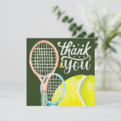 Tennis Bedankt voor je bal op groen (Staand voorkant)