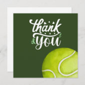 Tennis Bedankt voor je bal op groen (Voorkant / Achterkant)