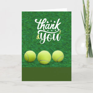 Tennis bedankt voor je kaart met bal voor speler