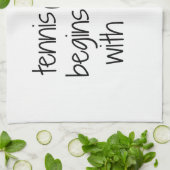 Tennis begint met Love Towel Theedoek (Gevouwen)