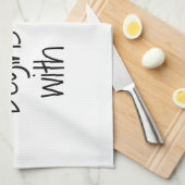 Tennis begint met Love Towel Theedoek (Quarter Fold)