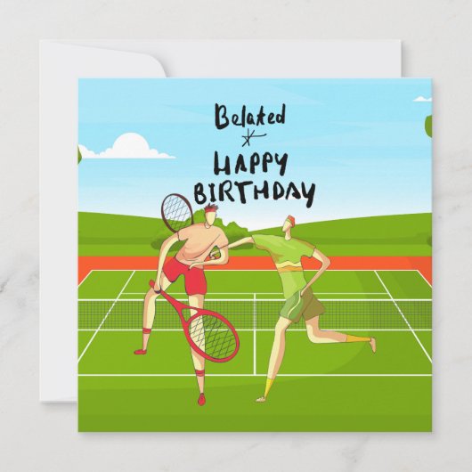 Tennis Belated Birthday to Tennis Players (Voorkant)