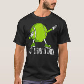 Tennis Beste server in de Town Mannen van het Spel T-shirt (Voorkant)