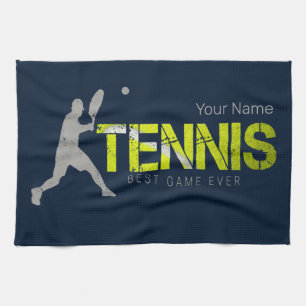 Tennis Beste Spel Ooit Sport Coach Ontwerp Theedoek