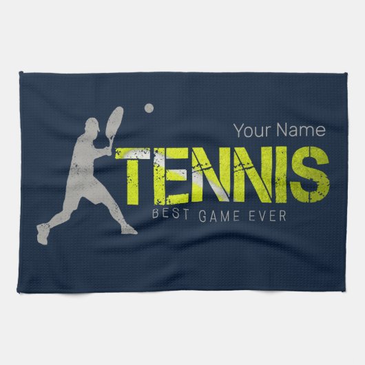 Tennis Beste Spel Ooit Sport Coach Ontwerp Theedoek (Horizontaal)