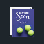 Tennis Beterschap Briefkaart<br><div class="desc">Zoekt u een bedachtzame en unieke manier om iemand beterschap te wensen? Kijk niet verder, want wij hebben de perfecte oplossing voor u - een Tennis Beterschap Kaart! Deze kaart is speciaal ontworpen voor tennisenthousiastelingen die kampen met ziekte of blessure. Met zijn levendige kleuren en speelse tennis-thema ontwerp zal het...</div>