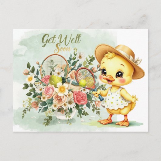 TENNIS Beterschap voor Duck Lover Briefkaart (Voorkant)