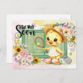 TENNIS Beterschap voor Duck Lover  Briefkaart (Voorkant / Achterkant)