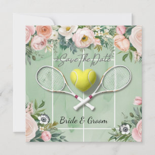 Tennis Bewaar de datum voor de bruiloft van de spe Save The Date