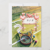 Tennis Bewaar de datum voor de bruiloft van de ten Kaart (Voorkant)