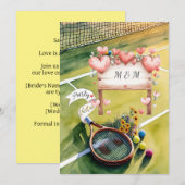 Tennis Bewaar de datum voor de bruiloft van de ten Kaart (Voorkant / Achterkant)