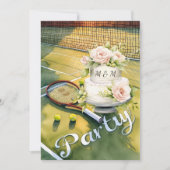 Tennis Bewaar de datum voor de bruiloft van de ten Kaart (Voorkant)