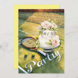 Tennis Bewaar de datum voor de bruiloft van de ten Kaart