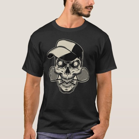 Tennis  Big Skull Skeleton T-shirt (Voorkant)
