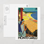 Tennis bij Monte Carlo Briefkaart (Voorkant / Achterkant)