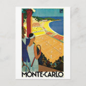 Tennis bij Monte Carlo Briefkaart (Voorkant)