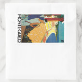 Tennis bij Monte Carlo Rechthoekige Sticker (Tas)