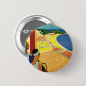Tennis bij Monte Carlo Ronde Button 5,7 Cm (Voorkant /achterkant)