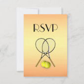 Tennis bij zonsondergang  RSVP met menu keuze (Achterkant)