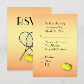 Tennis bij zonsondergang  RSVP met menu keuze (Voorkant / Achterkant)