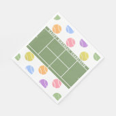 Tennis Birthday - Gepersonaliseerd Servet (Hoek)