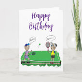 Tennis Birthday Kaart (Voorkant)