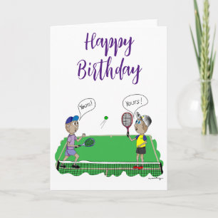 Tennis Birthday Kaart