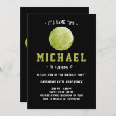 Tennis Birthday Kaart (Voorkant / Achterkant)