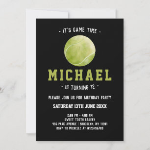 Tennis Birthday Kaart