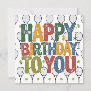 Tennis Birthday Kaart