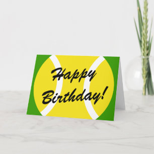 Tennis Birthday Kaart