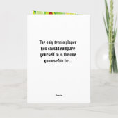 Tennis Birthday Kaart, aanpasbare Kaart (Achterkant)